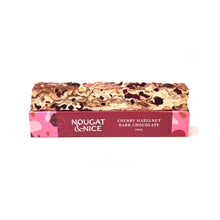 Load image into Gallery viewer, Cherry Hazelnut Dark Chocolate Nougat 100g