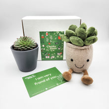 Load image into Gallery viewer, Cheeky Plant Plushie &amp; Succulent Gift Box
