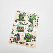Load image into Gallery viewer, Cheeky Plants Sticker Sheet (Sheet of 6) - Cheeky Plant Co.