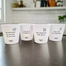 Load image into Gallery viewer, Positive Pots Four Pack - Cheeky Plant Co. Pots - 11cmD x 11cmH