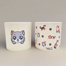 Load image into Gallery viewer, Cute Cats Duo Pack - Cheeky Plant Co. Pots - 12.5cmD x 12cmH