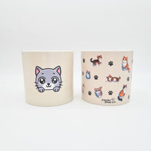 Load image into Gallery viewer, Cute Cats Duo Pack - Cheeky Plant Co. Pots - 12.5cmD x 12cmH