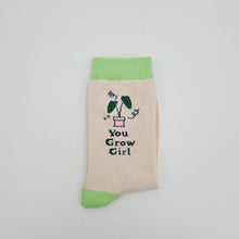 Load image into Gallery viewer, Plant Lover Socks - You Grow Girl - Cheeky Plant Co.