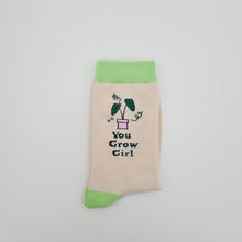 Load image into Gallery viewer, Plant Lover Socks - You Grow Girl - Cheeky Plant Co.