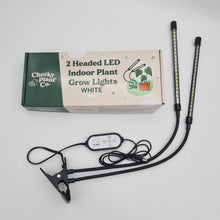 Load image into Gallery viewer, 2 Headed LED Indoor Plant Grow Lights - White - Cheeky Plant Co.