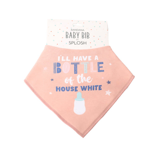 Baby Bib - House White