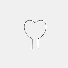Load image into Gallery viewer, Black Iron Plant Trellis - Heart (24x34cmH)