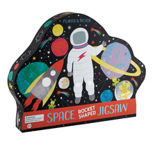 Load image into Gallery viewer, Floss & Rock 80 Pc Shaped Jigsaw Puzzle - Rocket