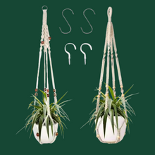 Load image into Gallery viewer, White Macrame Hangers - 88cmL Each (Set of 2)