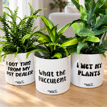 Load image into Gallery viewer, Trio Pack - Funny - Cheeky Plant Co. Pots - 12.5cmD x 12cmH
