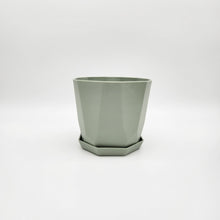 Load image into Gallery viewer, Geometric Plastic Plant Pot - Sea Foam - 14.5cm
