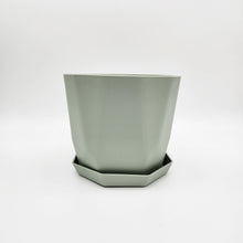 Load image into Gallery viewer, Geometric Plastic Plant Pot - Sea Foam - 12.2cm
