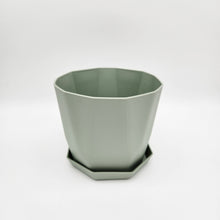Load image into Gallery viewer, Geometric Plastic Plant Pot - Sea Foam - 12.2cm
