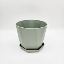 Load image into Gallery viewer, Geometric Plastic Plant Pot - Sea Foam - 14.5cm
