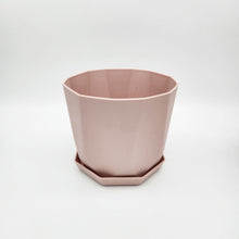 Load image into Gallery viewer, Geometric Plastic Plant Pot - Light Pink - 12.2cm
