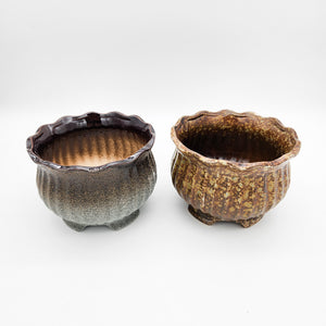 Earthy Succulent Pots - 14cmD x 10cmH - 2 Pack