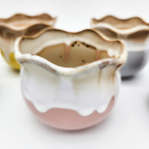 Honey Drip Succulent Pots - 9cmD x 7.5cmH - 6 Pack