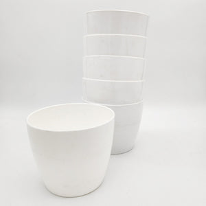 White Plastic Regal Pots - Pack of 6