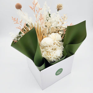 Birthday Dried Flower Arrangements - White - Cheeky Plant Co. x FleurLilyBlooms - Sydney Only