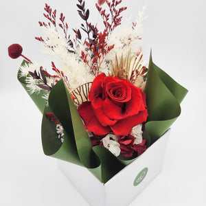 Sympathy Dried Flower Arrangements - Red - Cheeky Plant Co. x FleurLilyBlooms - Sydney Only