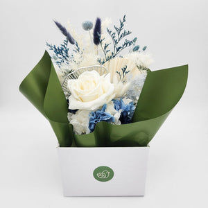 Sympathy Dried Flower Arrangements - Blue - Cheeky Plant Co. x FleurLilyBlooms - Sydney Only