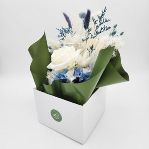 Sympathy Dried Flower Arrangements - Blue - Cheeky Plant Co. x FleurLilyBlooms - Sydney Only