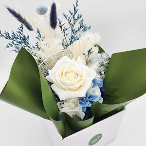 Sympathy Dried Flower Arrangements - Blue - Cheeky Plant Co. x FleurLilyBlooms - Sydney Only