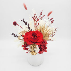 Sympathy Dried Flower Arrangements - Red - Cheeky Plant Co. x FleurLilyBlooms - Sydney Only
