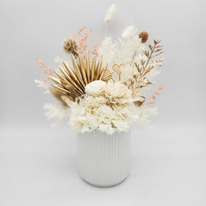 Sympathy Dried Flower Arrangements - White - Cheeky Plant Co. x FleurLilyBlooms - Sydney Only