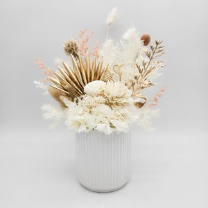 Sympathy Dried Flower Arrangements - White - Cheeky Plant Co. x FleurLilyBlooms - Sydney Only