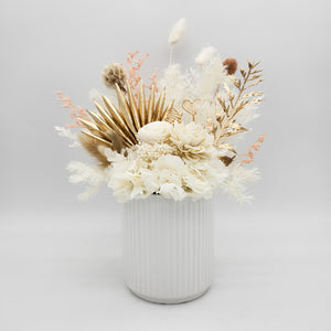 Sympathy Dried Flower Arrangements - White - Cheeky Plant Co. x FleurLilyBlooms - Sydney Only