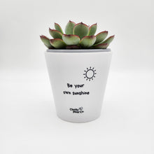 Load image into Gallery viewer, Be Your Own Sunshine - Cheeky Plant Co. Positive Pot - 11cmD x 11cmH
