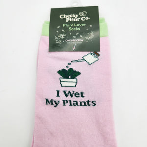 Plant Lover Socks - I Wet My Plants - Cheeky Plant Co.