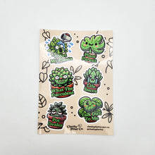 Load image into Gallery viewer, Cheeky Plants Sticker Sheet (Sheet of 6) - Cheeky Plant Co.
