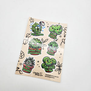 Cheeky Plants Sticker Sheet (Sheet of 6) - Cheeky Plant Co.