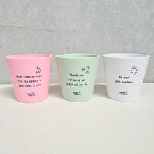 Load image into Gallery viewer, Trio Pack - Positive - Cheeky Plant Co. Pots - 11cmD x 11cmH
