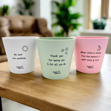 Load image into Gallery viewer, Trio Pack - Positive - Cheeky Plant Co. Pots - 11cmD x 11cmH
