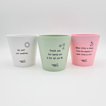 Load image into Gallery viewer, Trio Pack - Positive - Cheeky Plant Co. Pots - 11cmD x 11cmH
