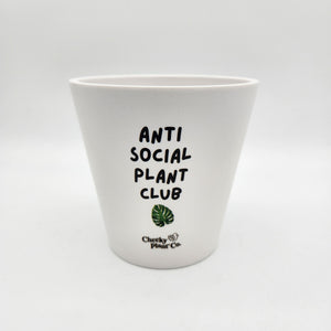 Anti Social Plant Club - Cheeky Plant Co. Pot - 13.5cmD x 11.5cmH