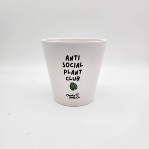 Anti Social Plant Club - Cheeky Plant Co. Pot - 13.5cmD x 11.5cmH