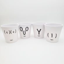 Load image into Gallery viewer, Rude Pots Four Pack - Cheeky Plant Co. Pots - 13.5cmD x 11.5cmH
