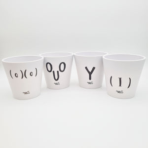 Rude Pots Four Pack - Cheeky Plant Co. Pots - 13.5cmD x 11.5cmH