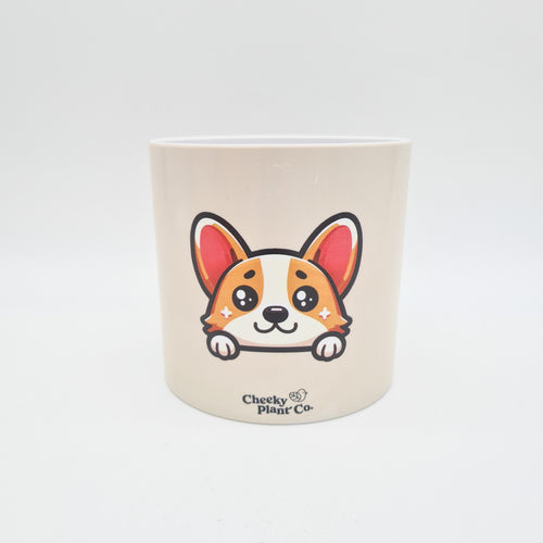 Corgi Dog - Cheeky Plant Co. Pot -12.5cmD x 12cmH