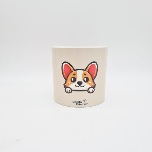 Corgi Dog - Cheeky Plant Co. Pot -12.5cmD x 12cmH