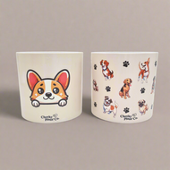 Cute Dogs Duo Pack - Cheeky Plant Co. Pots - 12.5cmD x 12cmH