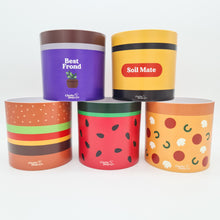 Load image into Gallery viewer, Foodie Pots Five Pack - Cheeky Plant Co. Pots - 12.5cmD x 12cmH
