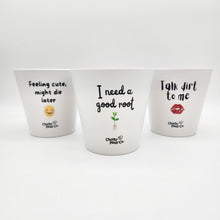 Load image into Gallery viewer, Trio Cheeky Pots Pack - Cheeky Plant Co. Pots - 13.5cmD x 11.5cmH
