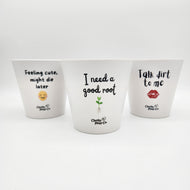 Trio Cheeky Pots Pack - Cheeky Plant Co. Pots - 13.5cmD x 11.5cmH