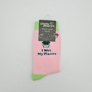 Plant Lover Socks - I Wet My Plants - Cheeky Plant Co.