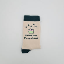 Load image into Gallery viewer, Plant Lover Socks - What The Fucculent - Cheeky Plant Co.
